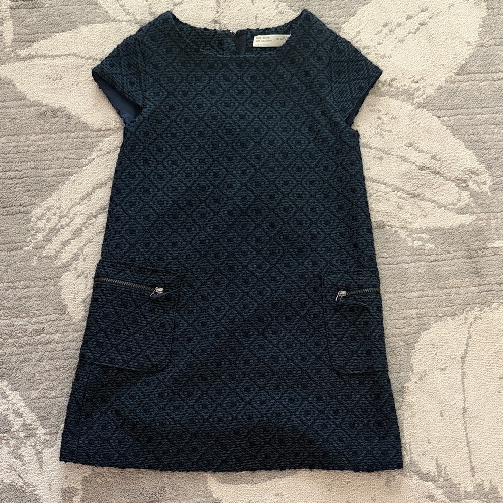 Zara Kids Navy Textured Dress